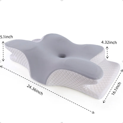 Cervical Memory Foam Pillow Soft for Neck Pain Relief Side Back & Stomach Sleepers, Contour Bed Pillow