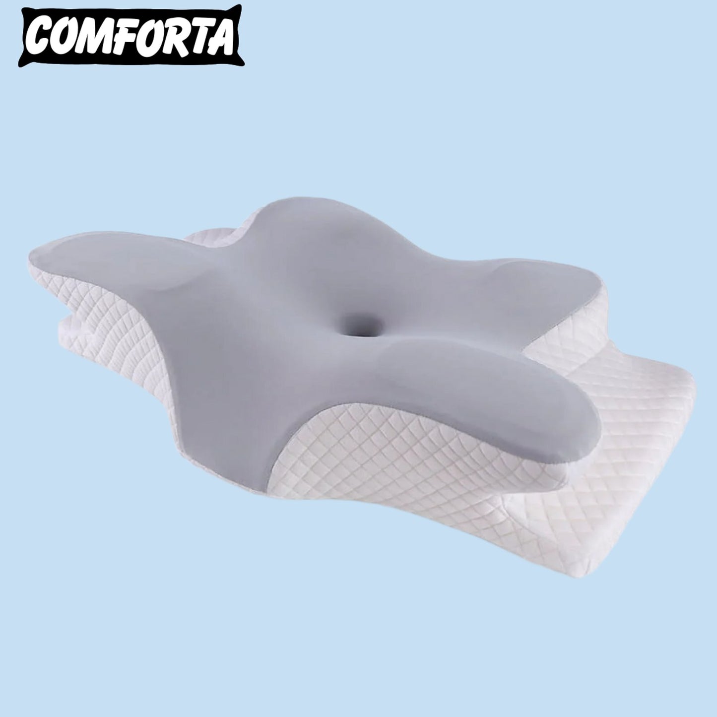 Cervical Memory Foam Pillow Soft for Neck Pain Relief Side Back & Stomach Sleepers, Contour Bed Pillow