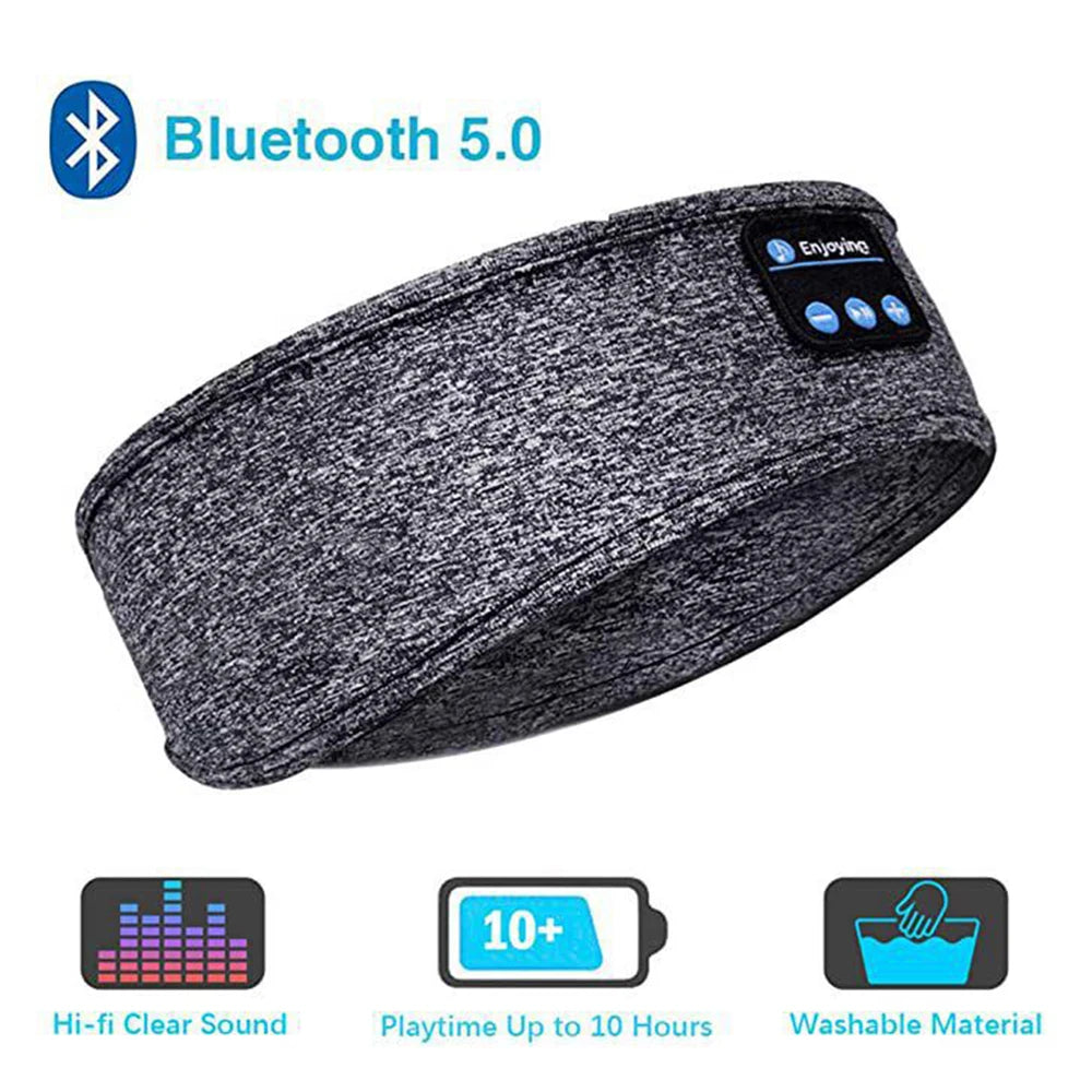 Bluetooth-Compatible Earphones Sports Sleeping Headband Elastic Wireless Headphones Music Eye Mask Wireless Eye Headset Headband